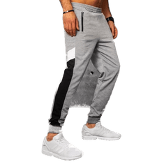 Moške nepotiskane športne hlače sive barve ux3199 L