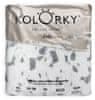 KOLORKY DELUXE VELVET eko plenice za enkratno uporabo z žametno površino, polka dots,L, 12-16 kg, 17 kosov