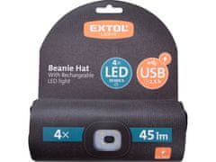 Extol Light Kapa z žarometom Extol Light 43199 Kapa z žarometom 4x45lm, polnilna, USB, črna, univerzalna velikost