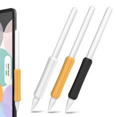 slomart stoyobe silicone holder komplet silikonskih držal za apple pencil 1 / apple pencil 2 / huawei m-pencil orange+black+white (3 paketi)