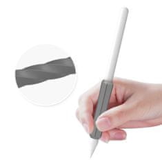 slomart stoyobe silicone holder komplet silikonskih držal za apple pencil 1 / apple pencil 2 / huawei m-pencil črn+siv+bel (3 kosi)