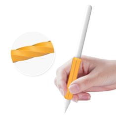 slomart stoyobe silicone holder komplet silikonskih držal za apple pencil 1 / apple pencil 2 / huawei m-pencil orange+black+white (3 paketi)