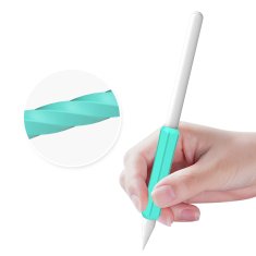 slomart stoyobe silicone holder komplet silikonskih držal za apple pencil 1 / apple pencil 2 / huawei m-pencil turquoise+light green+white (3 paketi)