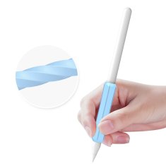 slomart stoyobe silicone holder komplet silikonskih držal za apple pencil 1 / apple pencil 2 / huawei m-pencil dark blue+light blue+black (3 paketi)