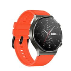 slomart silikonski pašček za huawei watch gt / gt2 / gt2 pro oranžen