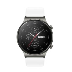 slomart silikonski pas za pametno uro huawei watch gt / gt2 / gt2 pro bel