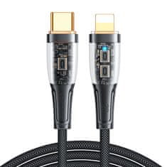 Joyroom Kabel s pametnim stikalom USB-C - iPhone Lightning 1,2 m - črn