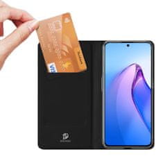 slomart ovitek dux ducis skin pro za oppo reno 8 pro s preklopnim ovitkom stojalo za denarnico, črn