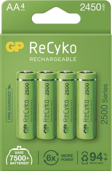 GP Batteries Akumulatorska baterija ReCyko 2500 AA (HR6) 4PP