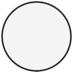 Vidaxl Stensko ogledalo črno Ø 30 cm okroglo
