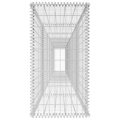 Vidaxl Gabionska stena s pokrovom pocinkano jeklo 600x50x100 cm