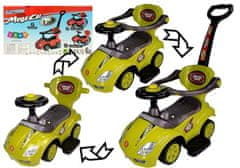 shumee Mega Car 3v1 Yellow Ride-On s potisnikom