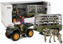 shumee Quad s prikolico Transporter Figurice Zebra