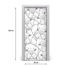 tulup.si Nalepka na vratih Francoski buldog 85x205 cm