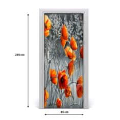 tulup.si Nalepka na vratih Wildflowers mak 85x205 cm