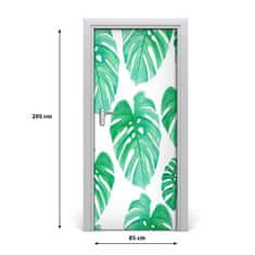 tulup.si Samolepilni tapete na vratih Monstera 85x205 cm