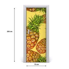 tulup.si Samolepilni tapete na vratih Ananas 75x205 cm