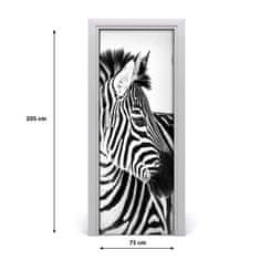 tulup.si Nalepka na vratih Zebra v snegu 75x205 cm