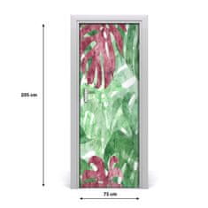 tulup.si Samolepilni tapete na vratih Monstera 75x205 cm