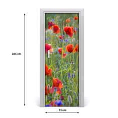 tulup.si Nalepka na vratih Wildflowers mak 75x205 cm