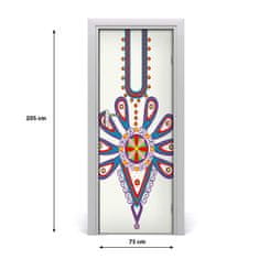 tulup.si Nalepka na vratih Poljski ljudski vzorec 75x205 cm