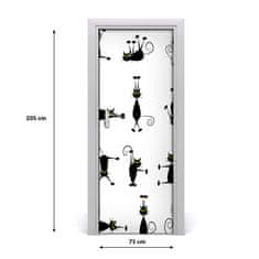 tulup.si Nalepka na vratih Mačke 75x205 cm