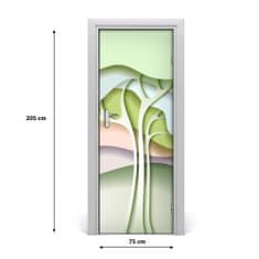 tulup.si Nalepka na vratih Abstraktna drevo 75x205 cm