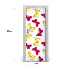 tulup.si Nalepka na vratih Pisani metulji 75x205 cm