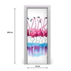 tulup.si Nalepka na vratih Flamingos 75x205 cm