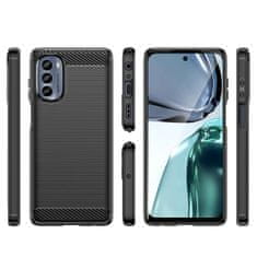 MG Carbon ovitek za Motorola Moto G62 5G, črna