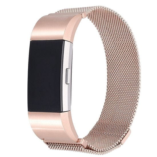 BStrap Milanese (Large) pašček za Fitbit Charge 2, rose gold