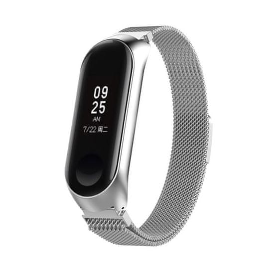 BStrap Milanese (Small) pašček za Xiaomi Mi Band 3/4, silver