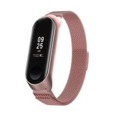 BStrap Milanese (Small) pašček za Xiaomi Mi Band 3/4, rose pink