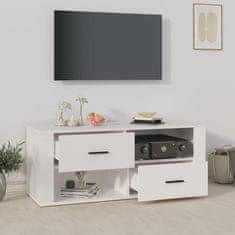 Vidaxl TV omarica bela 100x35x40 cm inženirski les