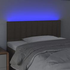 Vidaxl LED posteljno vzglavje taupe 100x5x78/88 cm blago