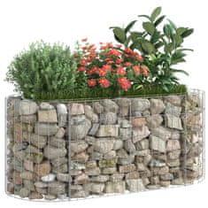 Vidaxl Visoka greda gabion pocinkano železo 120x50x50 cm