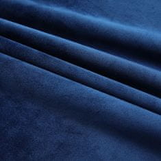 Greatstore Zatemnitvena zavesa z obešali žametna temno modra 290x245 cm