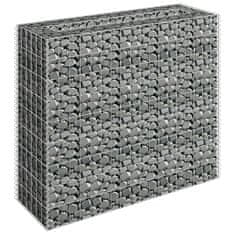 Vidaxl Visoka greda gabion pocinkano jeklo 90x30x90 cm