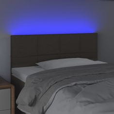 Vidaxl LED posteljno vzglavje taupe 100x5x78/88 cm blago