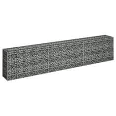 Vidaxl Visoka greda gabion pocinkano jeklo 270x30x60 cm