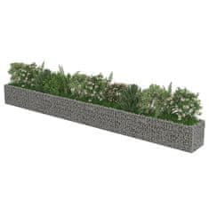 Vidaxl Visoka greda gabion pocinkano jeklo 540x50x50 cm