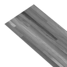 Vidaxl Samolepilne PVC talne plošče 5,21 m2 2 mm črtasto sive barve