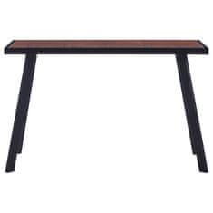 Vidaxl Jedilna miza temna barva lesa in črna 120x60x75 cm mediapan