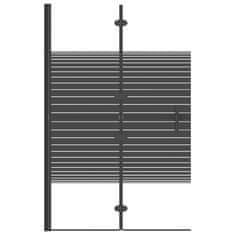 Vidaxl Zložljiva tuš kabina ESG 80x140 cm črna