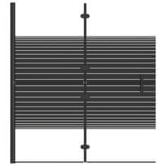 Vidaxl Zložljiva tuš kabina ESG 120x140 cm črna