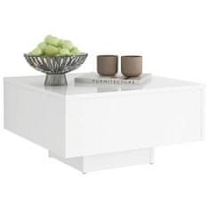 Vidaxl Kavna mizica bela 60x60x31,5 cm iverna plošča