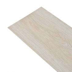 Greatstore Samolepilne PVC talne plošče 5,02 m2 2 mm barva bele hrastovine