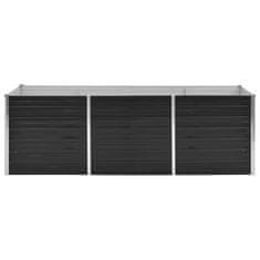 Greatstore Visoka greda antracitna 240x80x77 cm pocinkano jeklo