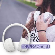 Qoltec qoltec soundmasters brezžične slušalke z mikrofonom | bt 5.0 ab| bela