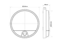 Maclean LED svetilka s senzorjem gibanja Maclean, PIR senzor, bela, 15W, IP54, 1100lm, nevtralna